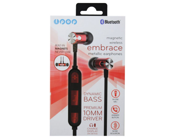 Ipop Embrace Red Bluetooth Earphones with Case - 2 Piece
