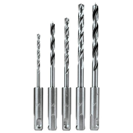 B-59243 5 Piece Assorted Sds-plus Drill Bit Set For Metal And Wood