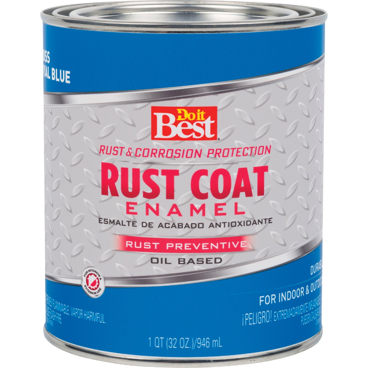 Rust Coat Oil-based Gloss Enamel, Royal Blue, 1 Quart