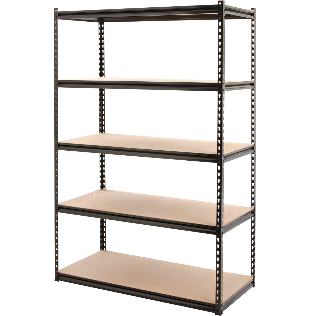 Z-beam 48 In. X 72 In. X 24 In. Black Steel 5-tier Shelving Unit