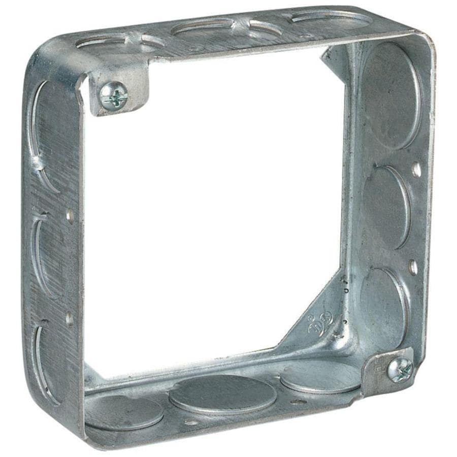 21-cubic Inch 2-gang Metal Square Wall Electrical Box With Extension Ring