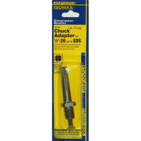 Eazypower 30205 1/2-inch SDS Drill Chuck Adapter 20-UNF Thread, (1 per Pack)