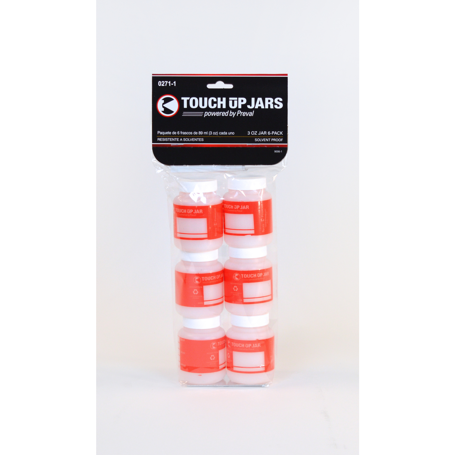 Preval 3 Oz. Plastic Touch-Up Jar (6-Count)