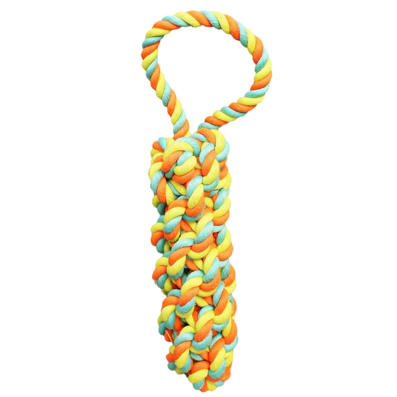 Large Assorted Rope And Rubber Dog Tug Toy - 13 In Monkey Design