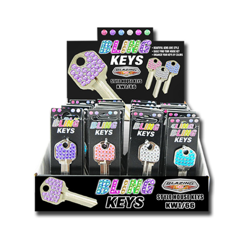 Ledz Blazing Ledz Bling House/office Replacement Key Double Sided 900296