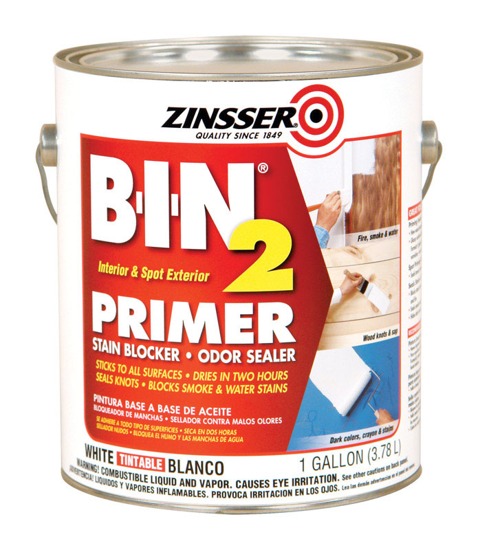 Zinsser B-i-n 2 Stain Blocking Primer Sealer 1 Gallon For All Surfaces
