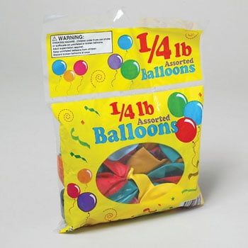 BALLOONS 1/4 LB ASST 7/9/11 INCH IN ASST COLORS LOGO PRTD PB, Case Pack of 48