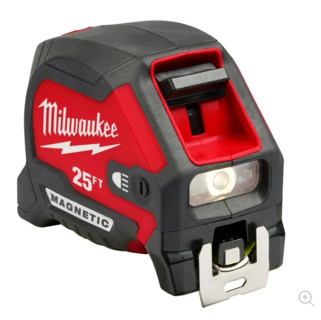 Milwaukee 25 Ft. Magnetic Tape Measure with LED Light