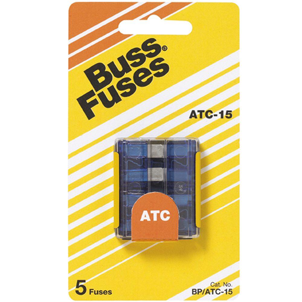Bussmann 15A 32V ATC Blade Automotive Fuse (5-Pack)