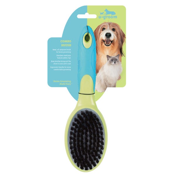 Us1352 16 9 In. Ug Bristle Pin Combo Pet Brush For Grooming