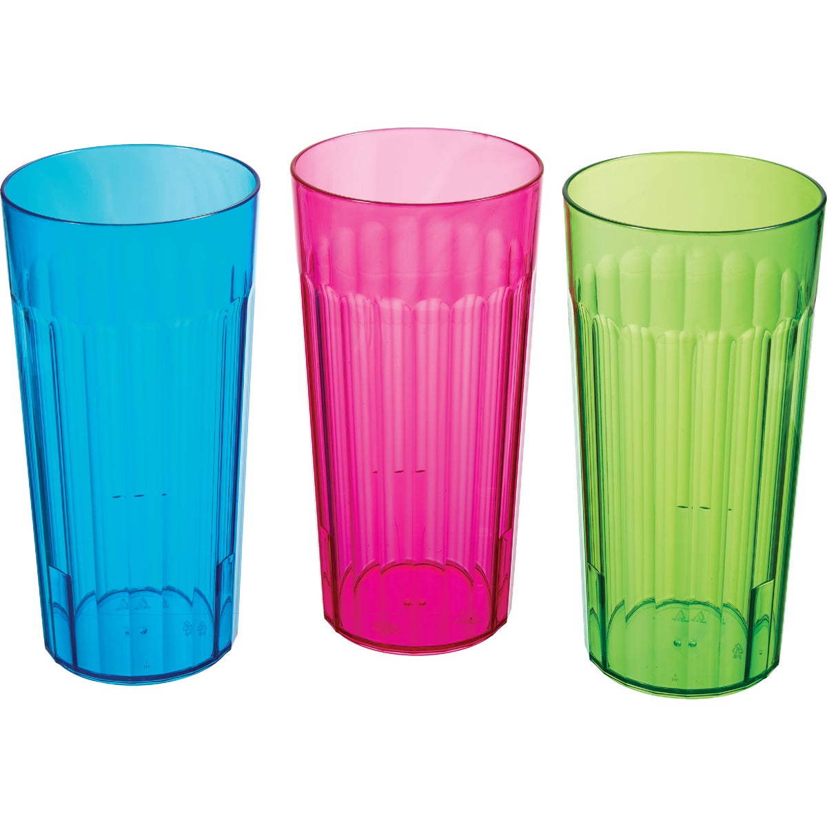 Arrow 30 Ounce Plastic Tumbler - Assorted Colors, Dishwasher Safe, Stackable Design