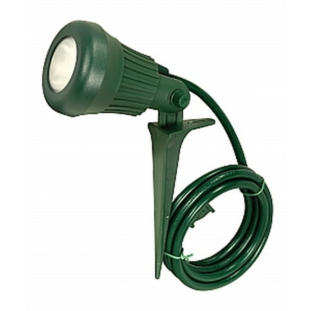 5 Led Plastic Flood Light With Stake For Outdoor Use - Green