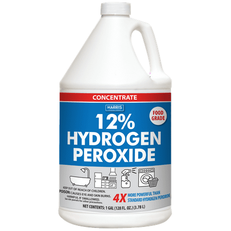 12% Concentrated Food Grade Hydrogen Peroxide 128oz For Home And Garden Use