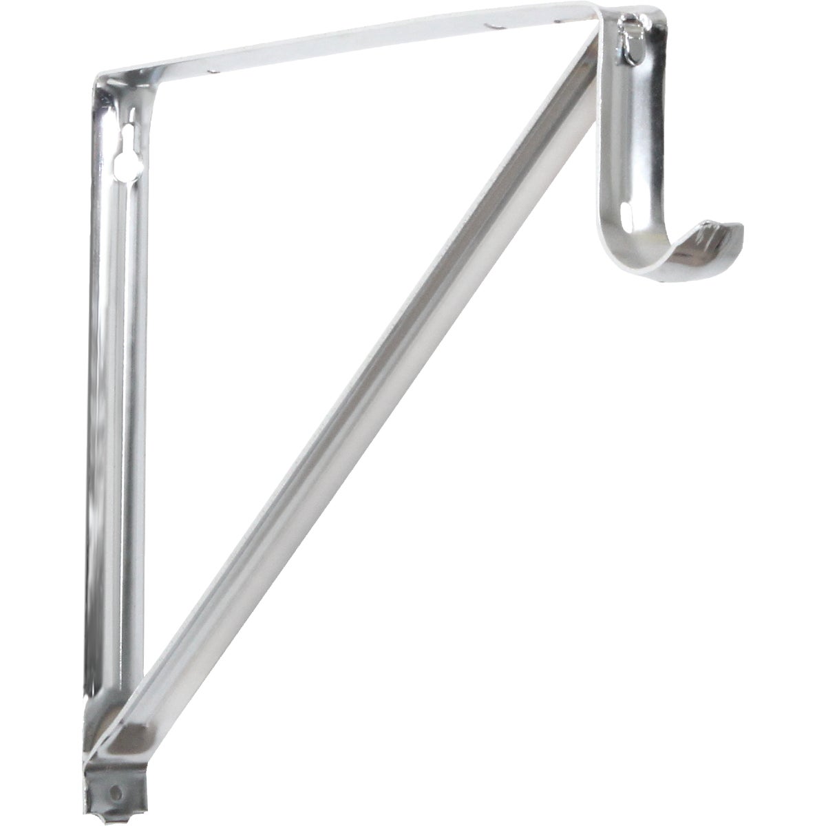 Closet Pro Chrome Heavy Duty Shelf & Rod Bracket - 10-3/4" H, 250 Lb Capacity