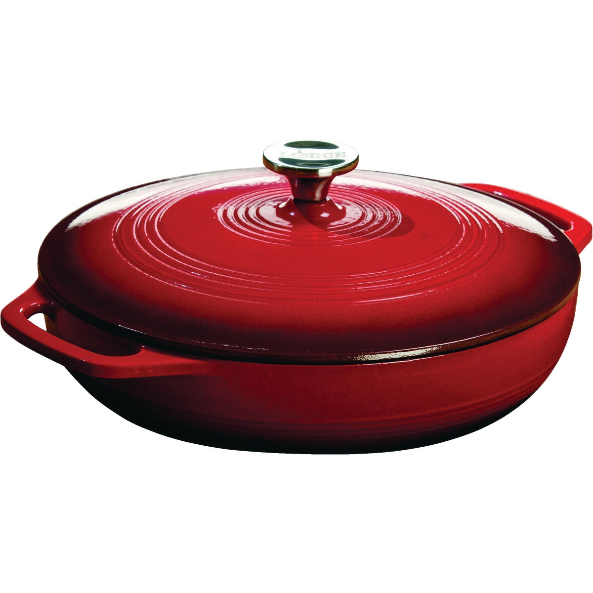 3.6 Quart Cast Iron Dutch Oven, 11-3/4 In. X 2-1/8 In., Red