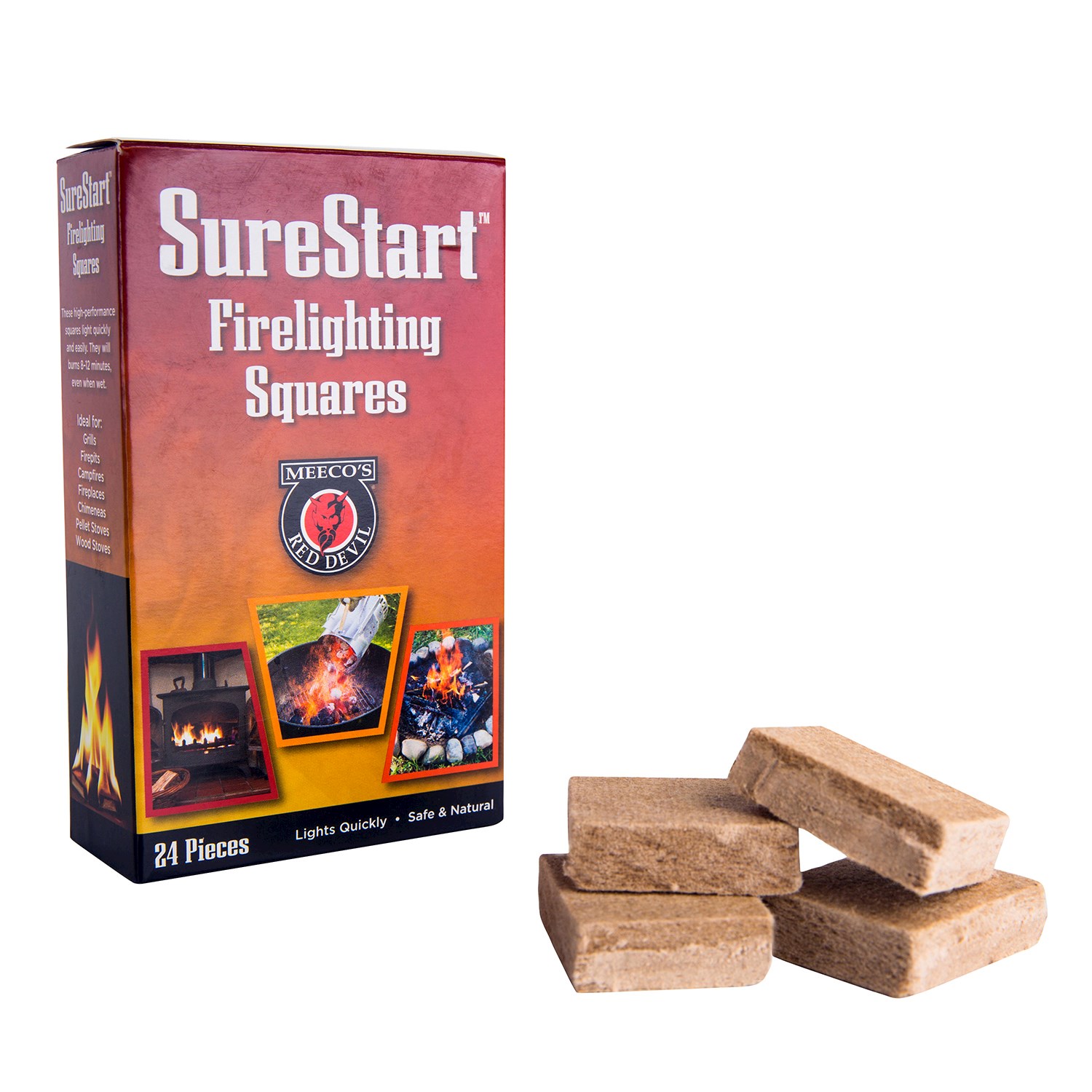 Meeco's Red Devil SureStart Fire Starter Squares (24-Pack)