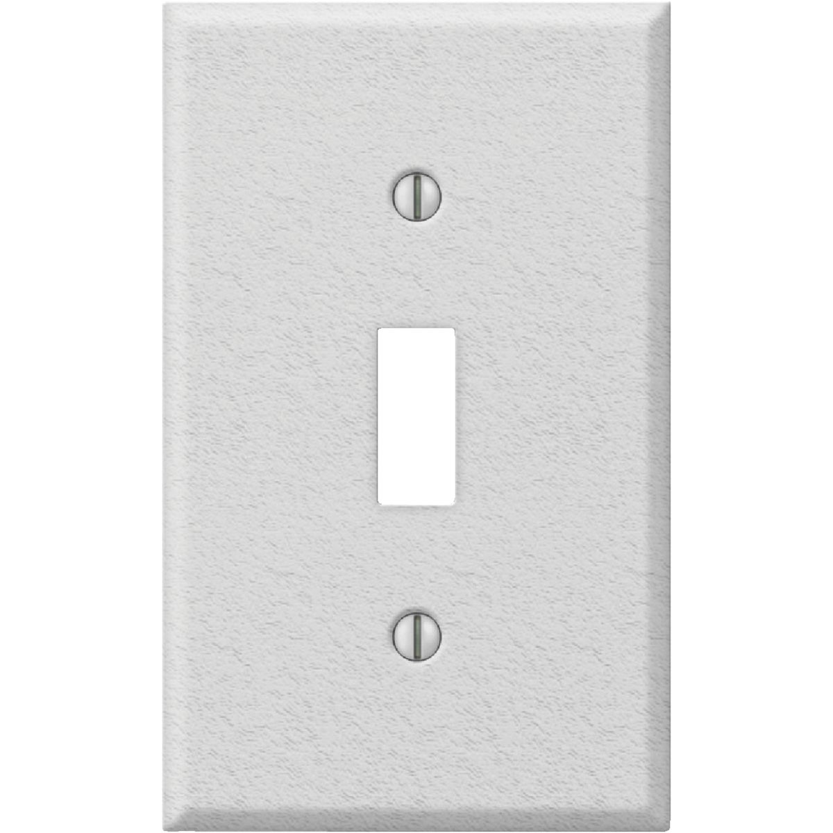 Pro 1-gang Stamped Steel Toggle Switch Wall Plate, White Wrinkle, Ul Listed