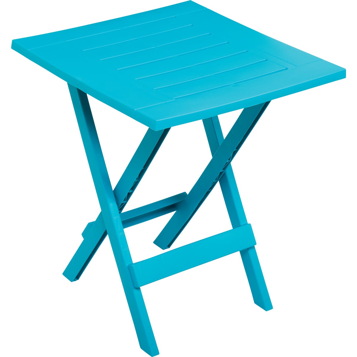 Quick-fold 17 In. Square Intense Teal Folding Side Table