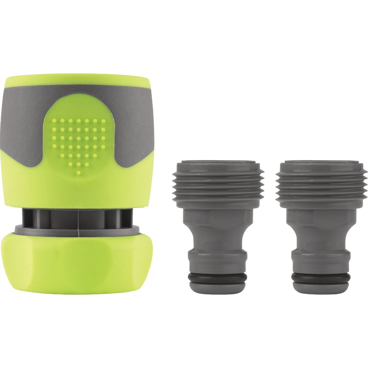 Standard Garden Hose Quick-connect Coupler & Plug Kit, Zillagreen (3-piece)