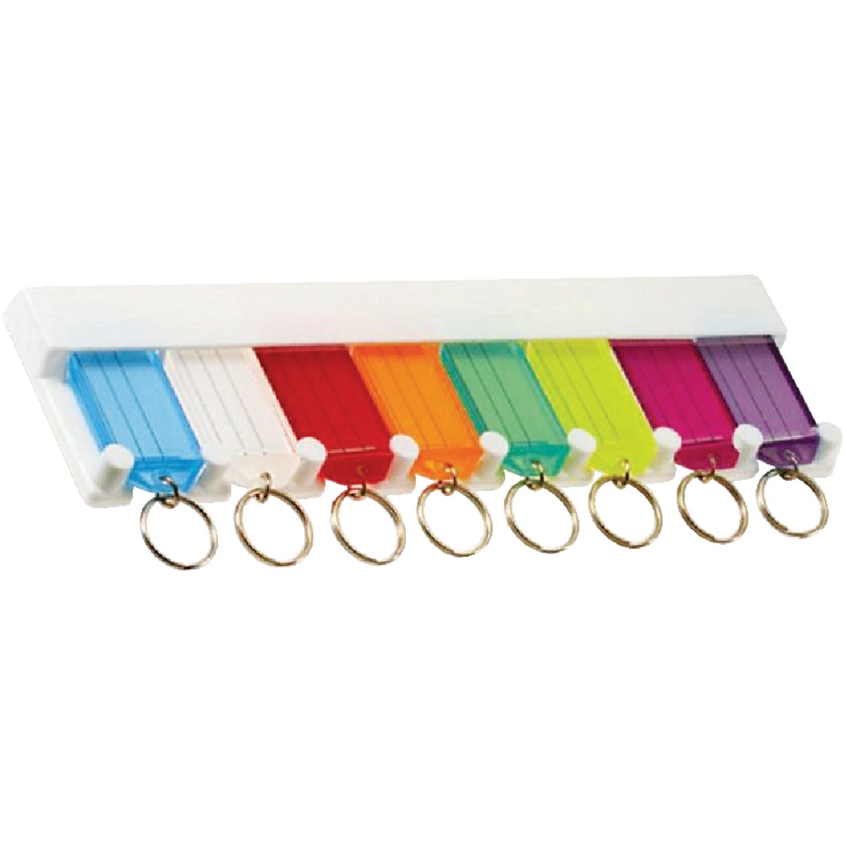 8-key Keytag Rack With Tags, Screws, And Adhesive Strips