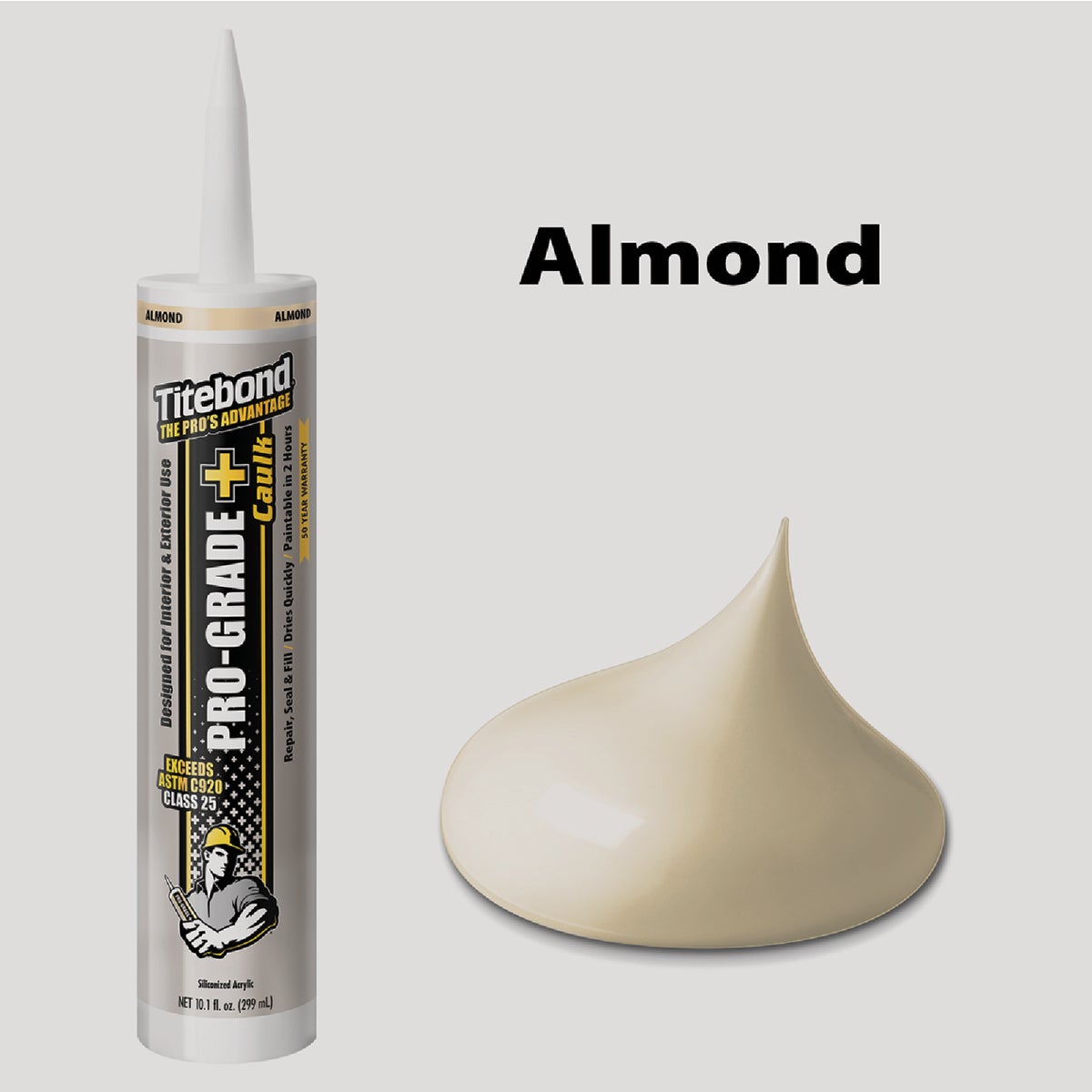 Pro-grade Plus 10.1 Oz. Almond Siliconized Acrylic Latex Caulk