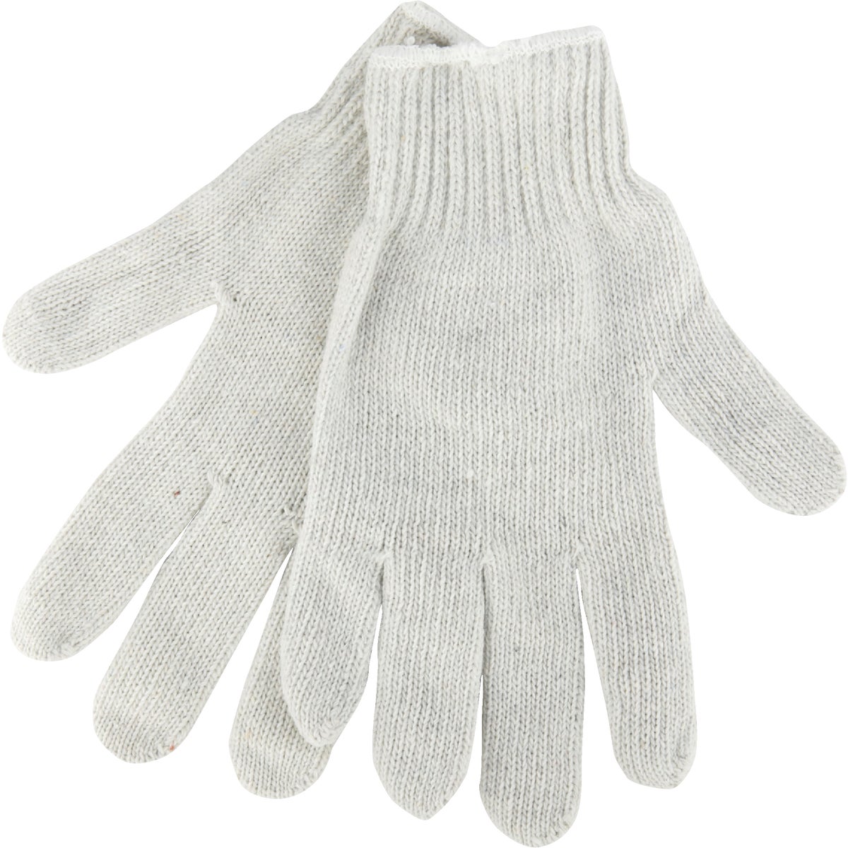 Men's Small Reversible Knit Polyester Mason Glove - White Color, Comfortable Fit