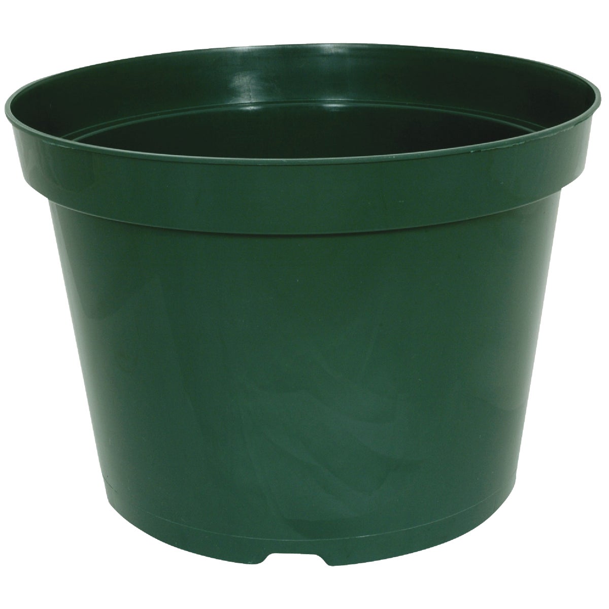 3-1/2 In. H X 4 In. Dia. Green Poly Flower Pot For Planting