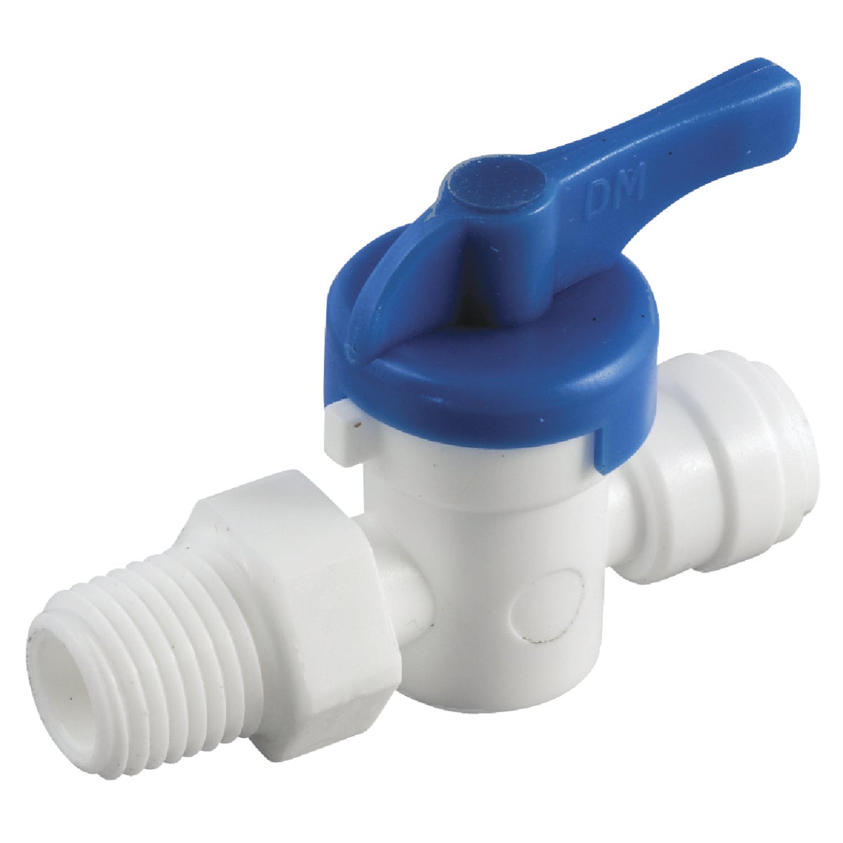 1/4 In. X 1/4 In. Mip Plastic Push-in Ball Valve For Plumbing