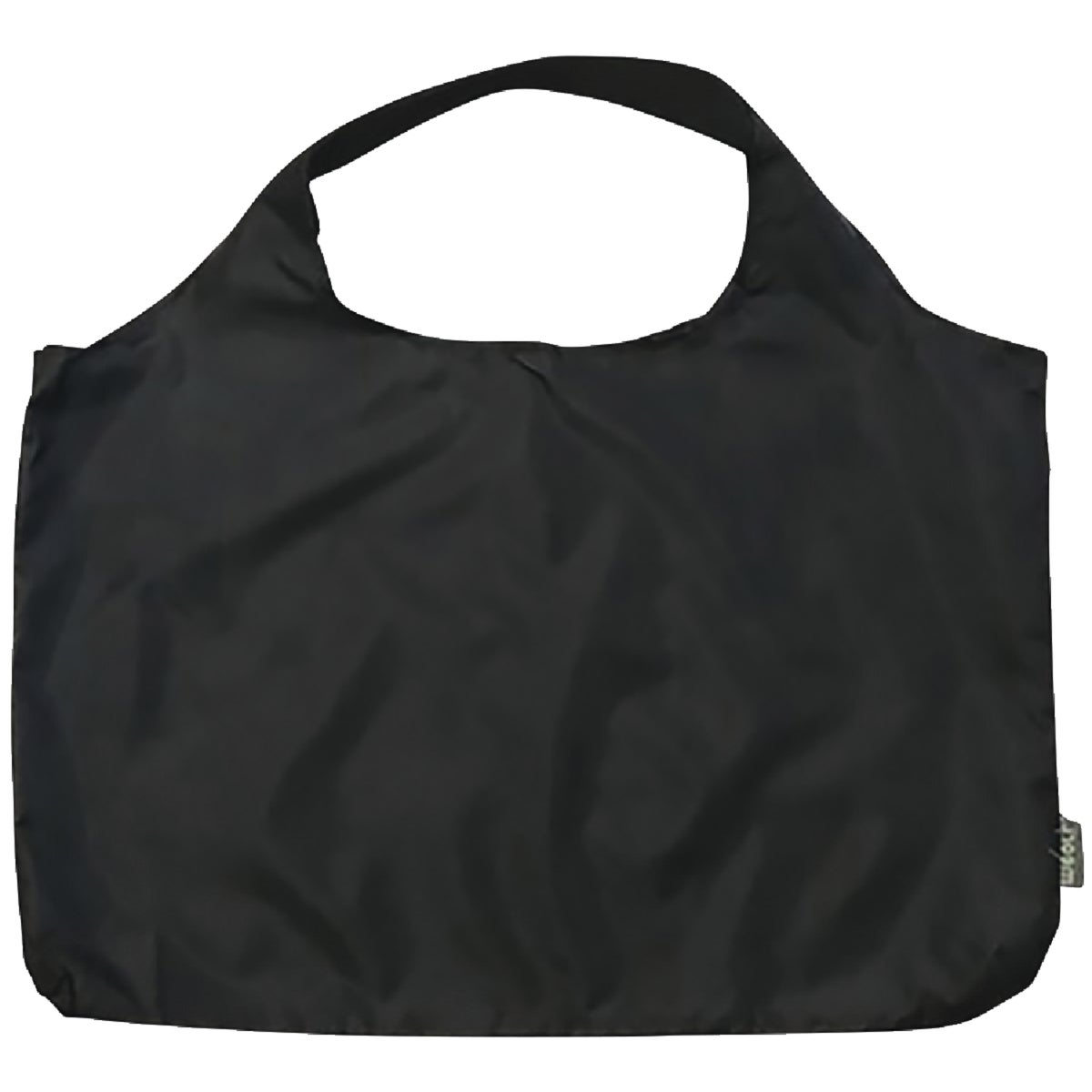 Black Pocket Shopper Bag - Reusable Nylon Tote, 15 In. X 23 In., Holds 30 Lbs.