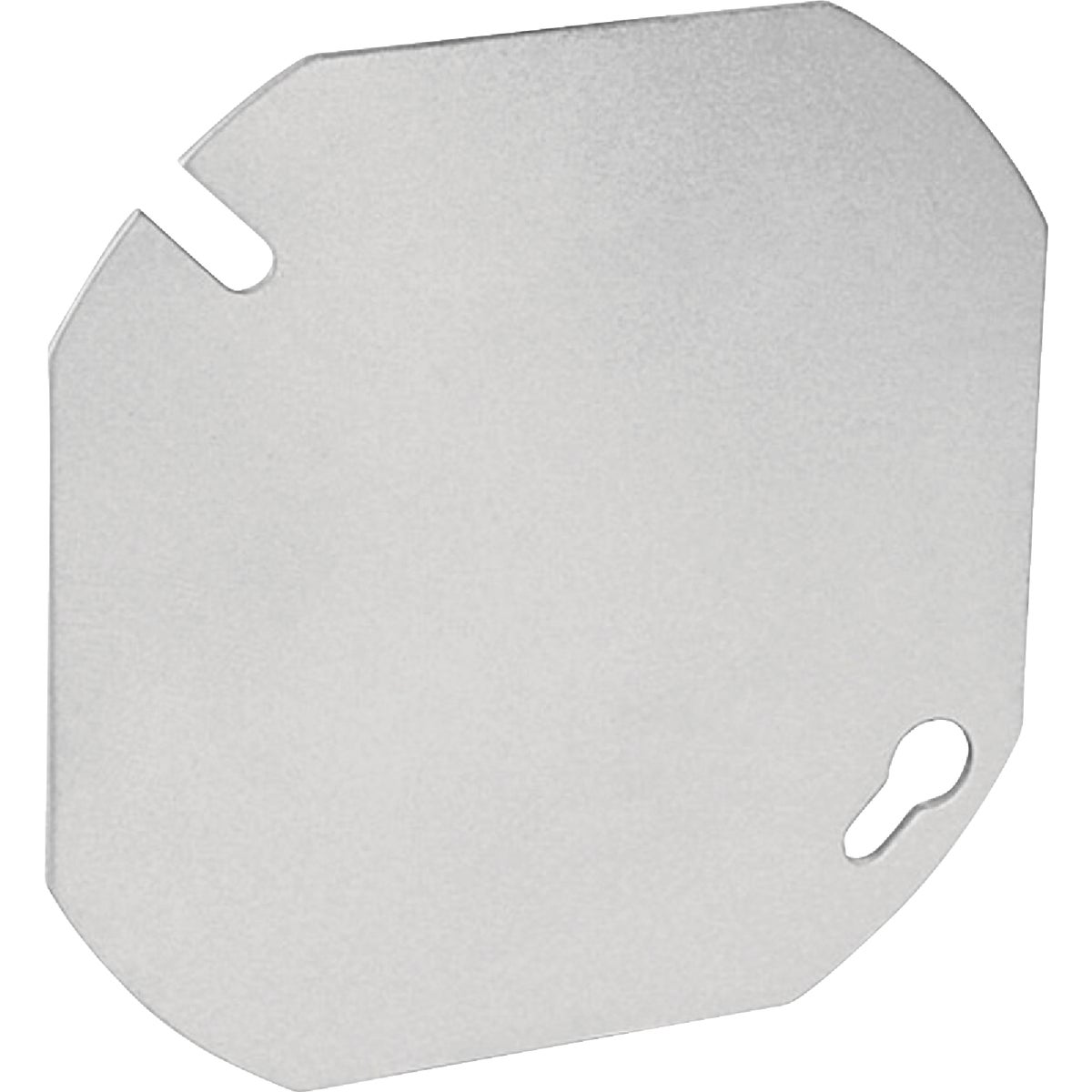 4 Inch Blank Gray Round Box Cover - Steel Junction Box Accessory