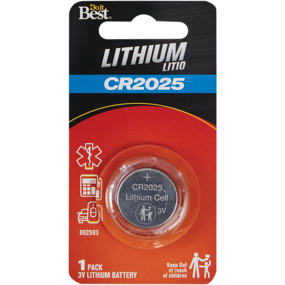 Cr2025 Lithium Coin Cell Battery - 3v, 150mah, 5-year Shelf Life