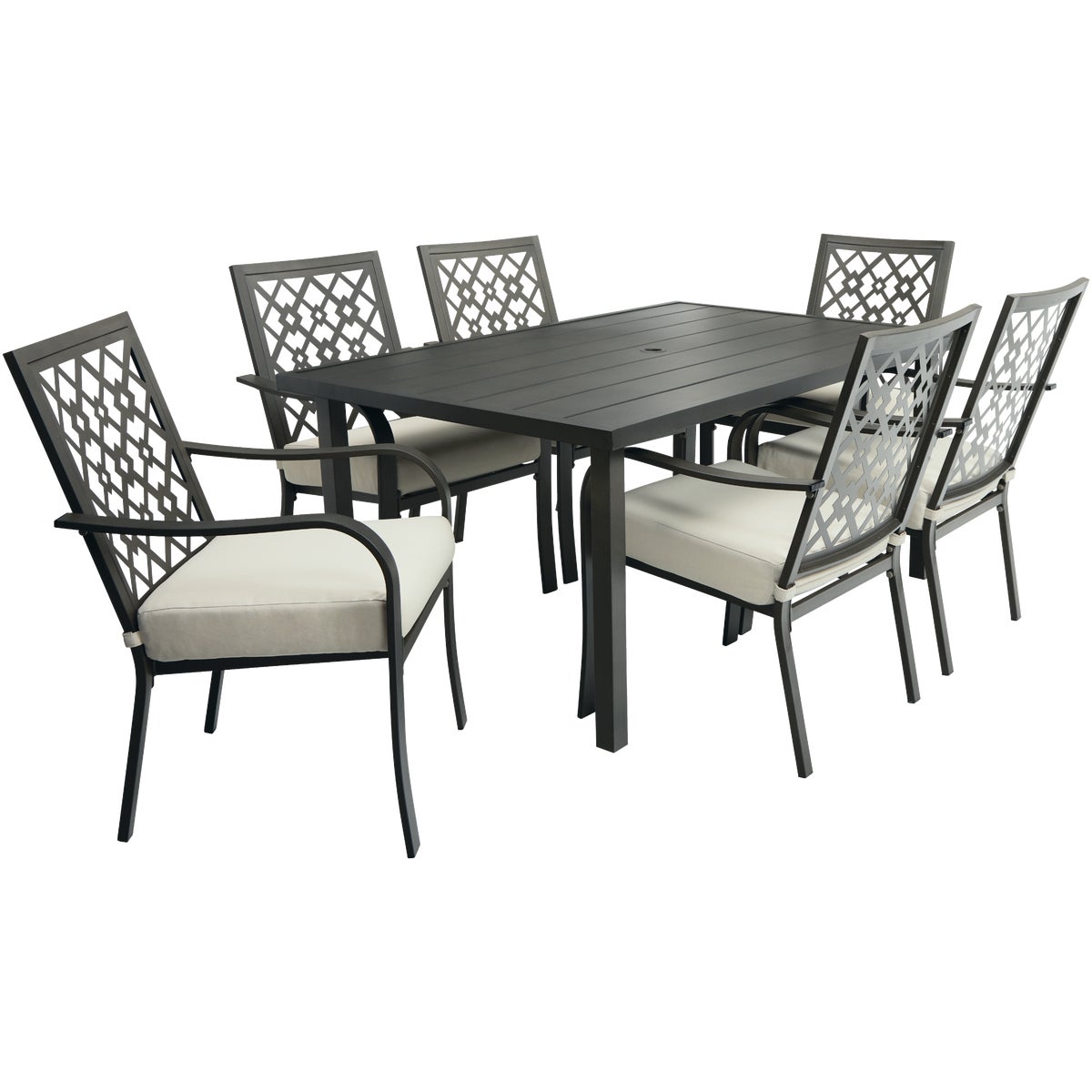 Laguna Hills 7-piece Dining Set With Steel Frame And Cushions
