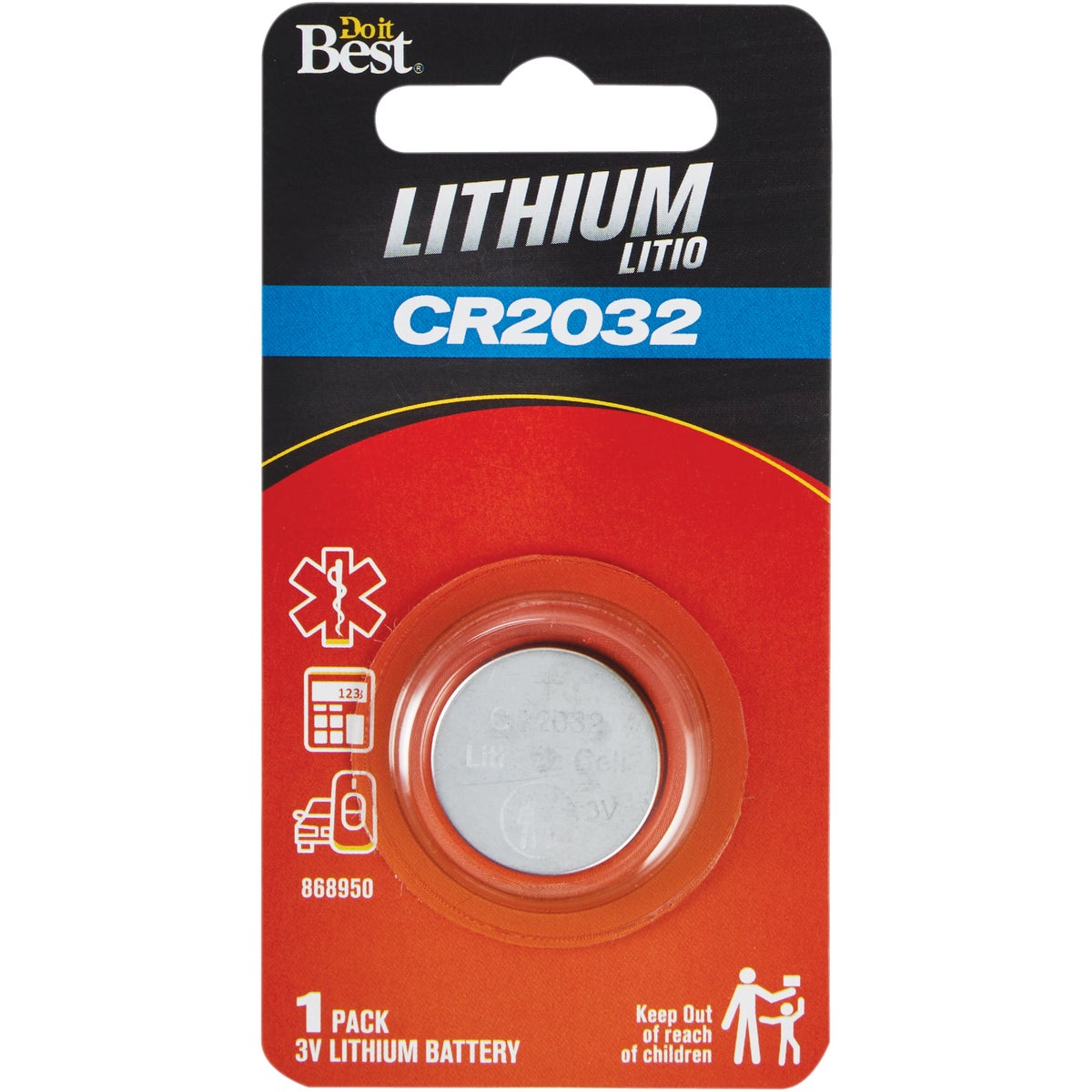 Cr2032 Lithium Coin Cell Battery - 3v, 240 Mah, 5-year Shelf Life