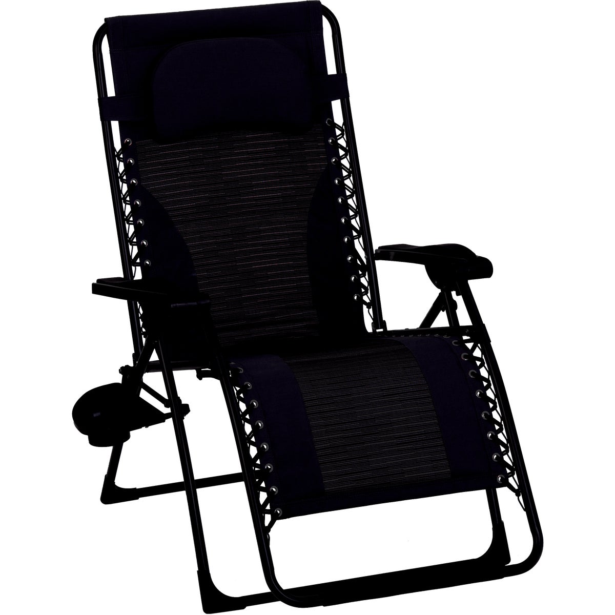 Zero Gravity Deluxe Relaxer Chair With Cup Holder - Gray Padded
