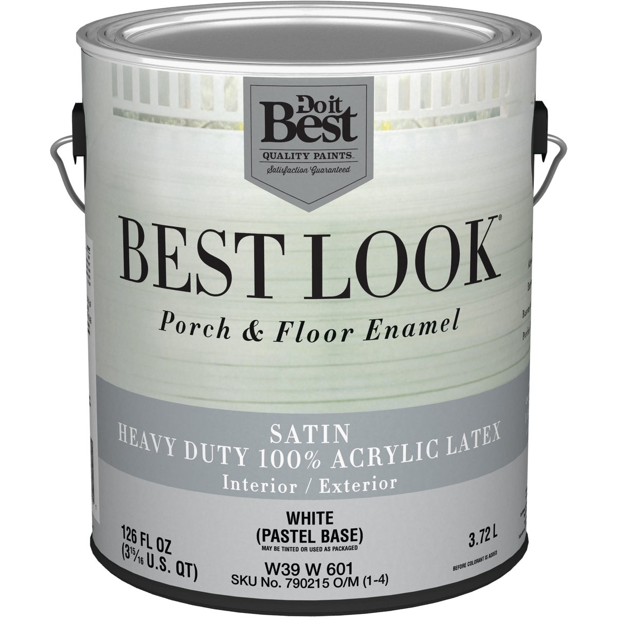 Best Look 1 Gallon White Heavy-duty Acrylic Latex Satin Porch & Floor Enamel