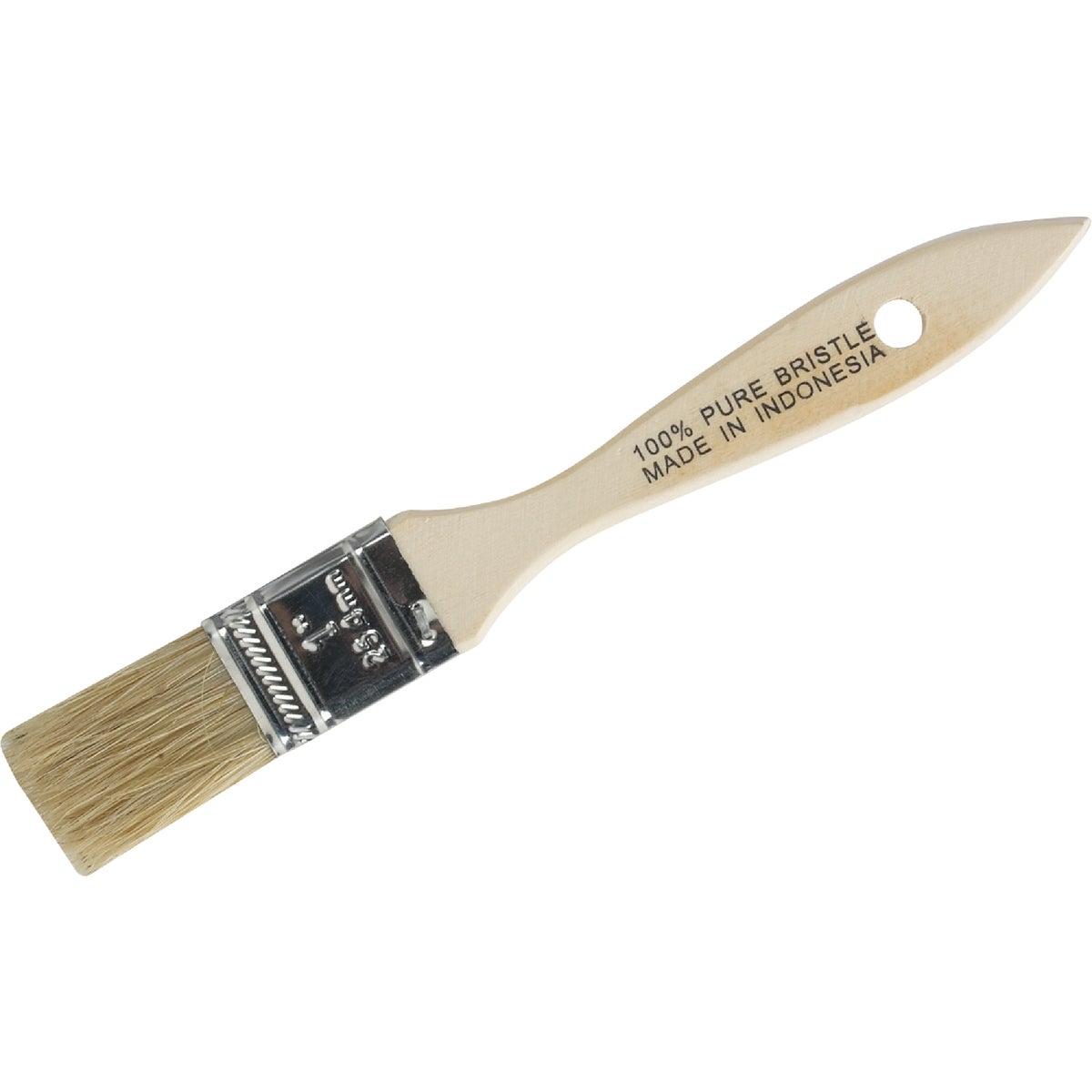 1 Inch Flat Chip Natural Bristle Paint Brush For Oil-based Paints And Adhesives