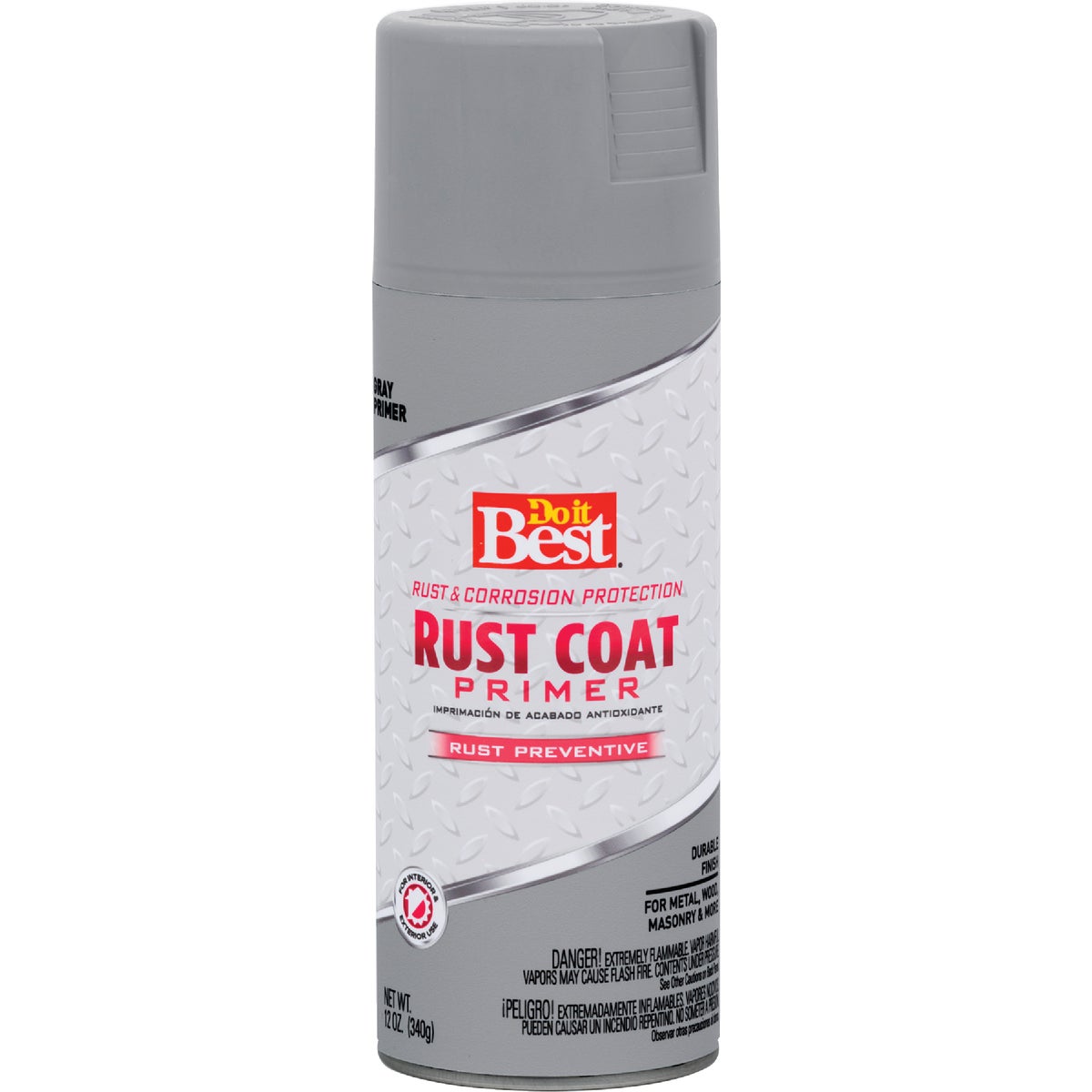 12 Oz. Gray Rust Coat Primer - Moisture Resistant Aerosol Spray