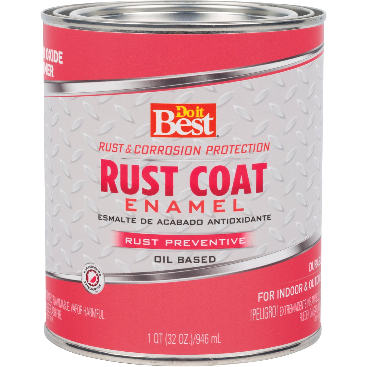 Rust Coat Enamel Primer, Red Oxide, 1 Quart - Alkyd Oil Base