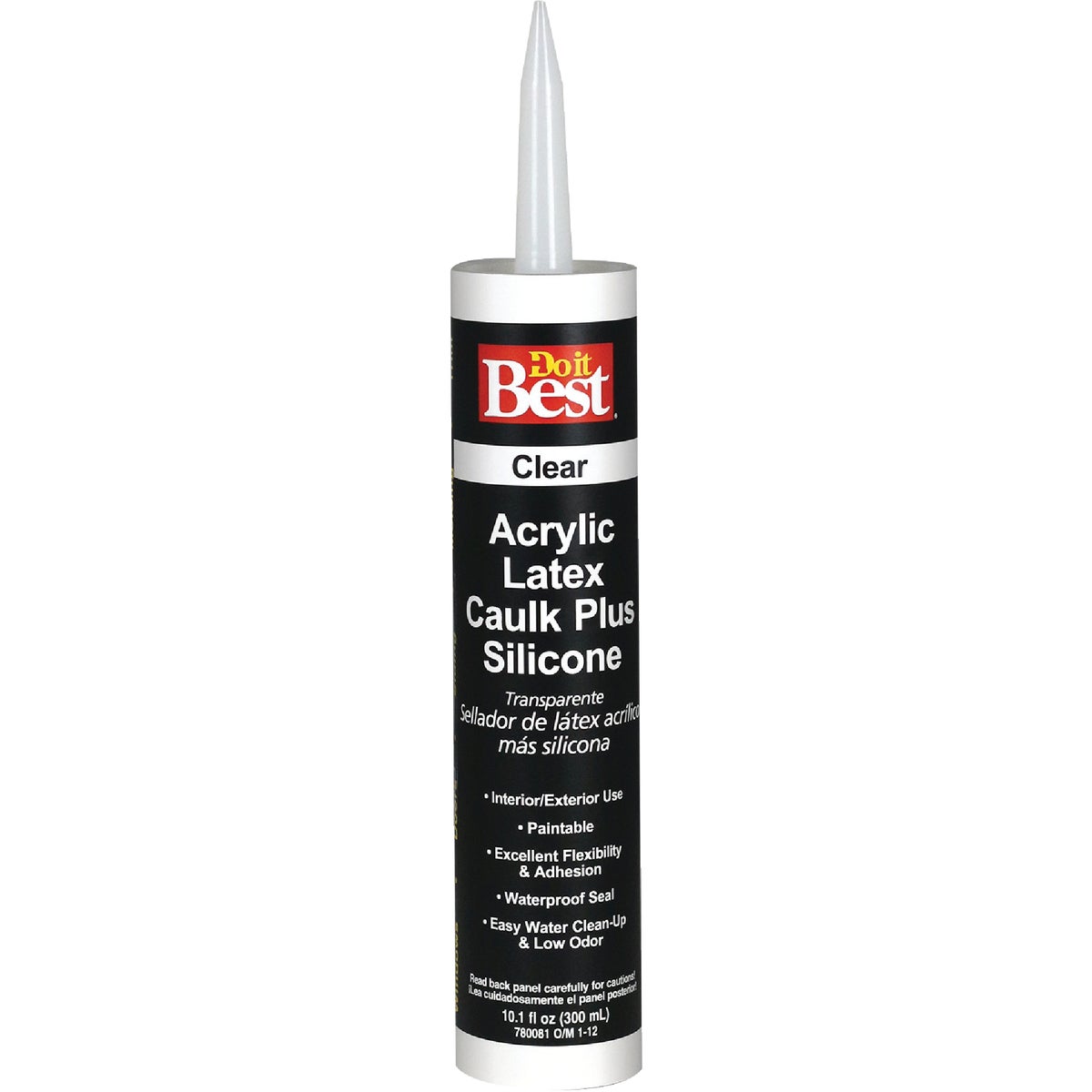 10.1 Oz. Clear Siliconized Acrylic Latex Caulk - Model 77014