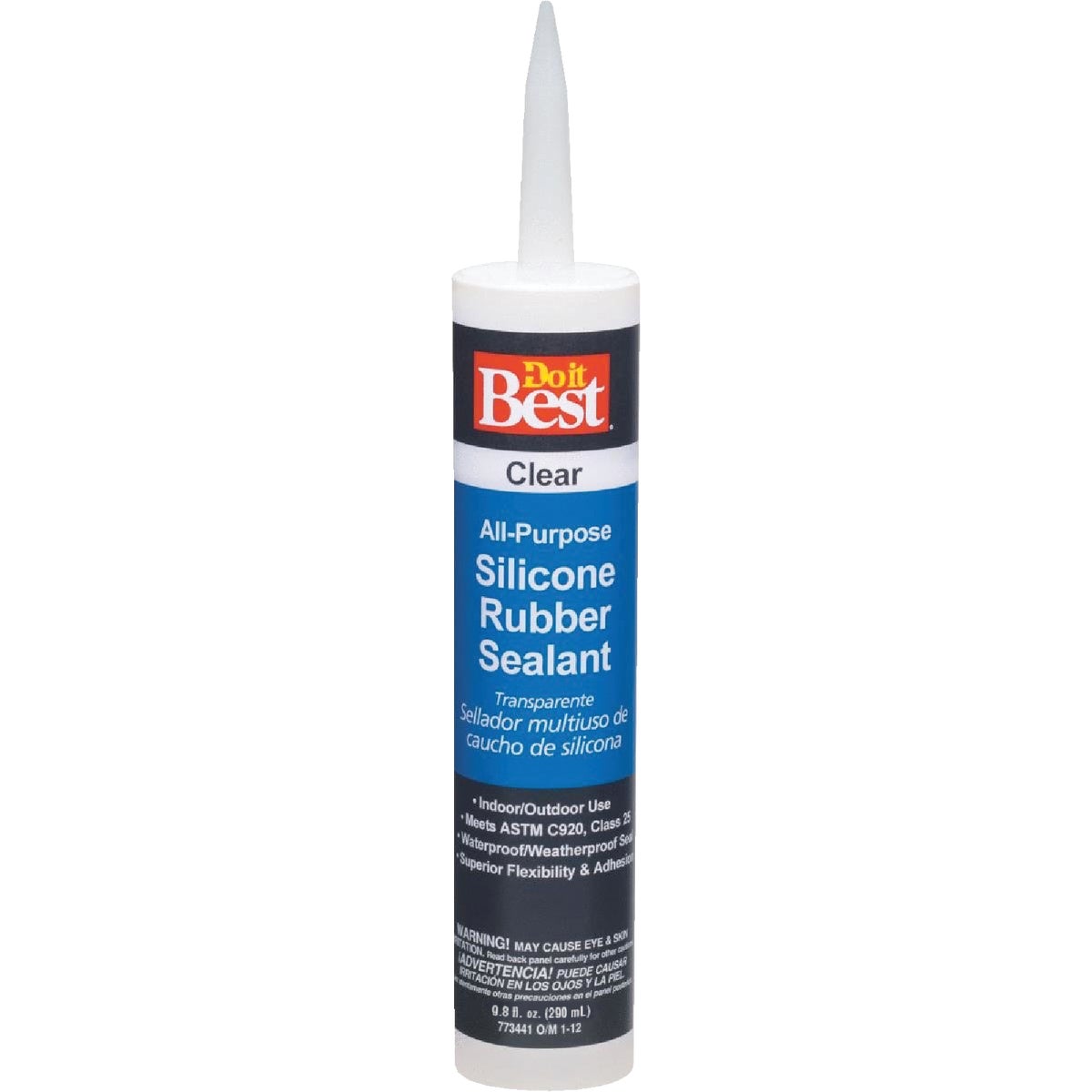 9.8 Oz. All-purpose Silicone Sealant, Clear - Weatherproof & Flexible