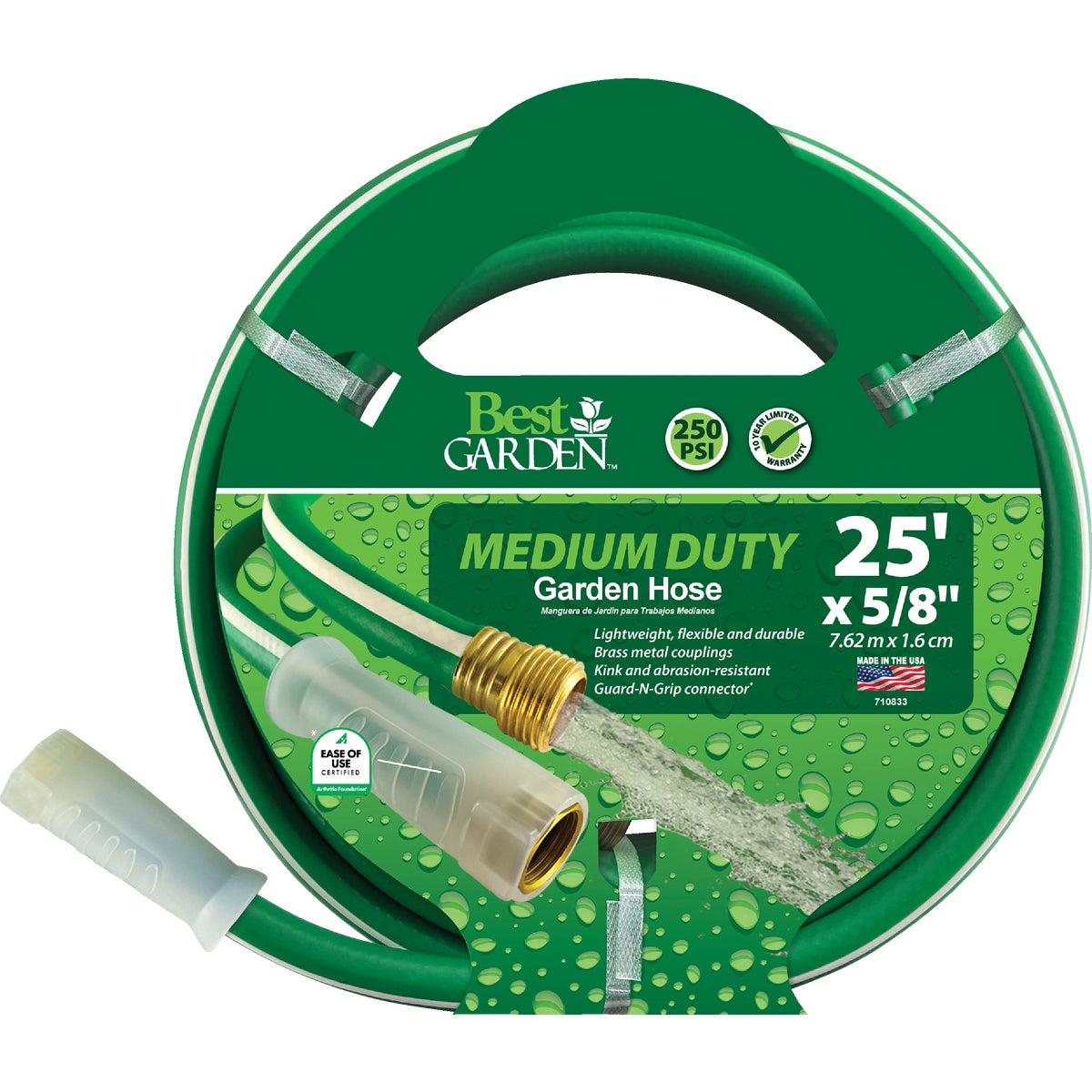 5/8 In. Dia. X 25 Ft. L. Medium-duty Vinyl Garden Hose With Guard-n-grip