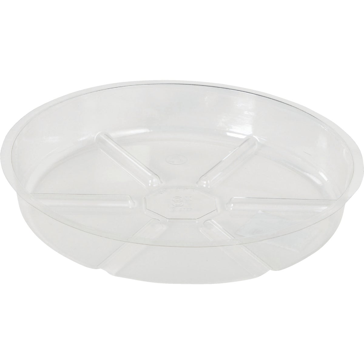 8 Inch Clear Vinyl Flower Pot Saucer - Durable And Waterproof