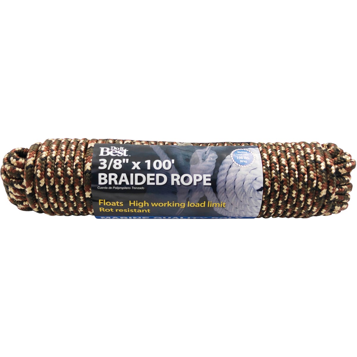3/8" X 100' Camouflage Diamond Braided Polypropylene Rope