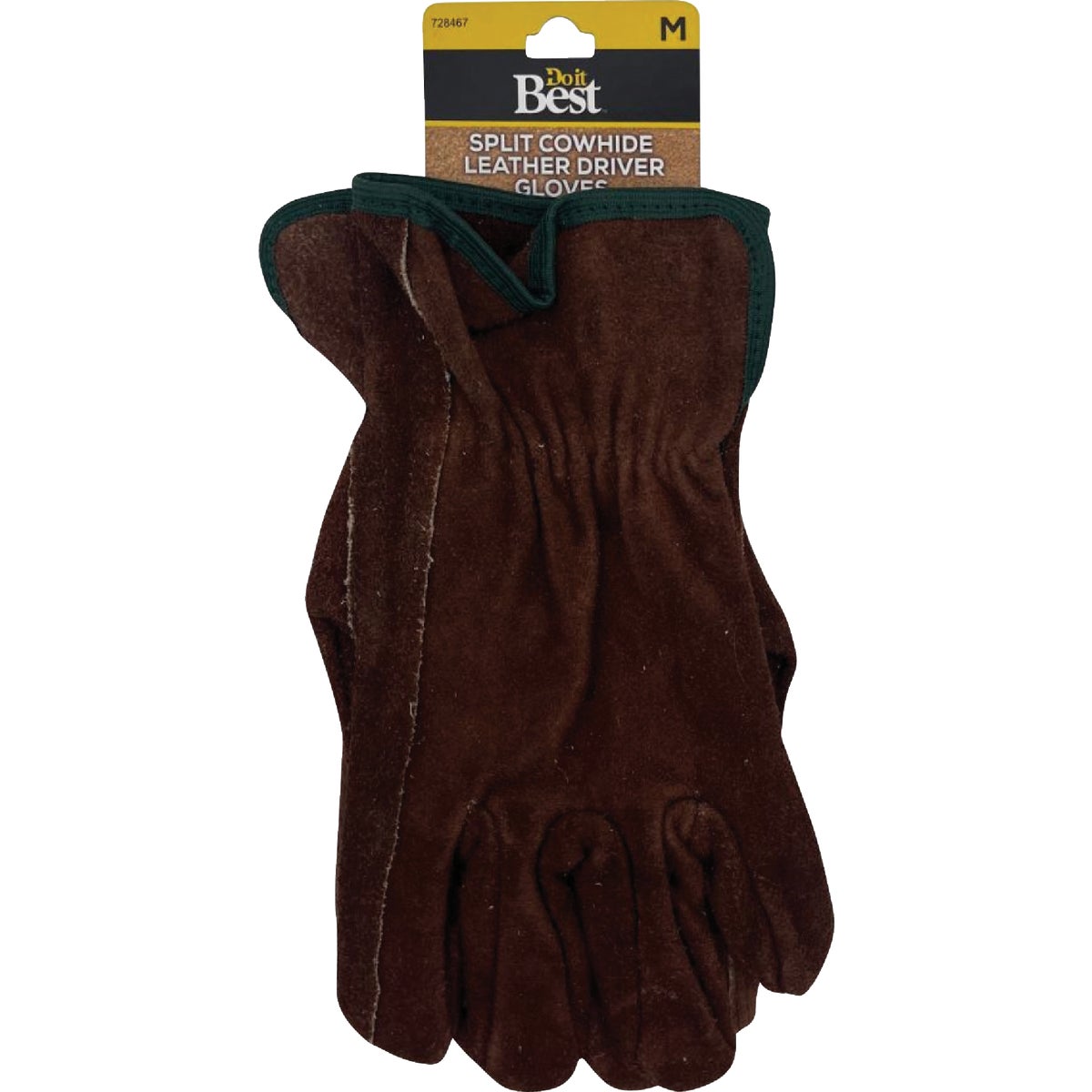 Men's Xl Suede Leather Work Glove - Durable, Comfortable, Dark Brown