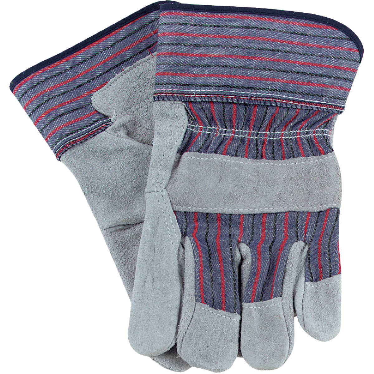 Men's Xl Lightweight Leather Work Glove With Safety Cuff And Elastic Strap