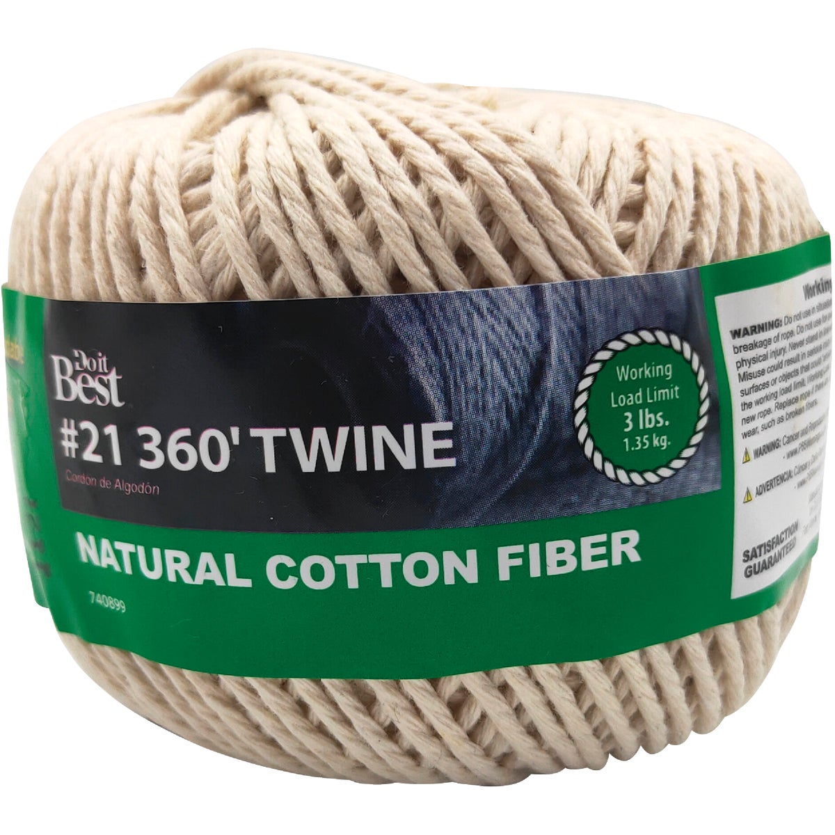 #21 Natural Cotton Twine - 360 Feet For Crafting And Household Use