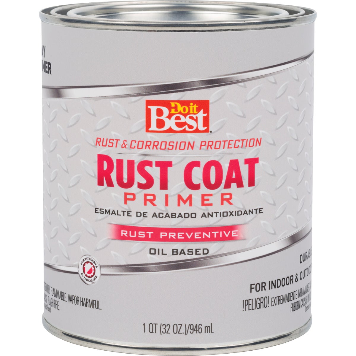 Rust Coat Enamel Primer, Gray, 1 Quart - Alkyd Oil Base