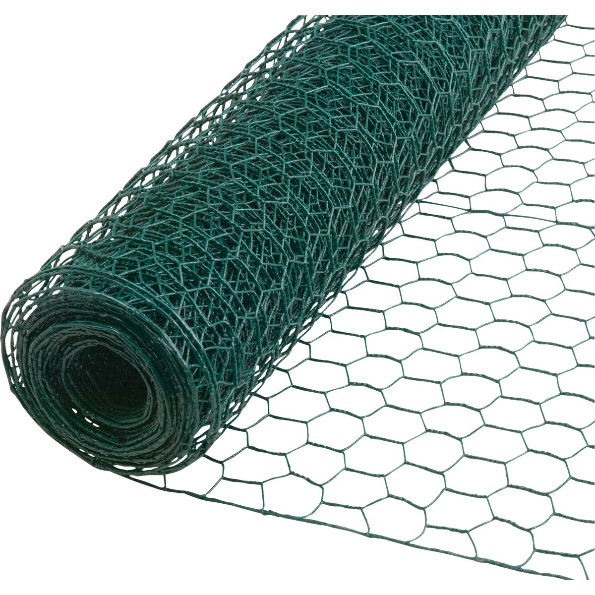 1 Inch X 24 Inch H X 25 Feet L Green Vinyl-coated Poultry Netting