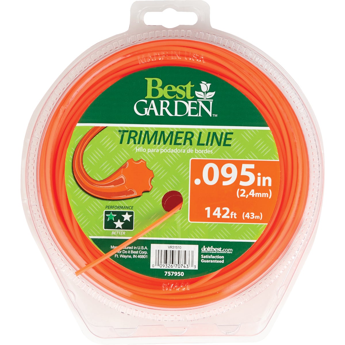 0.095 In. X 142 Ft. 7-point Trimmer Line - Silicone Coated