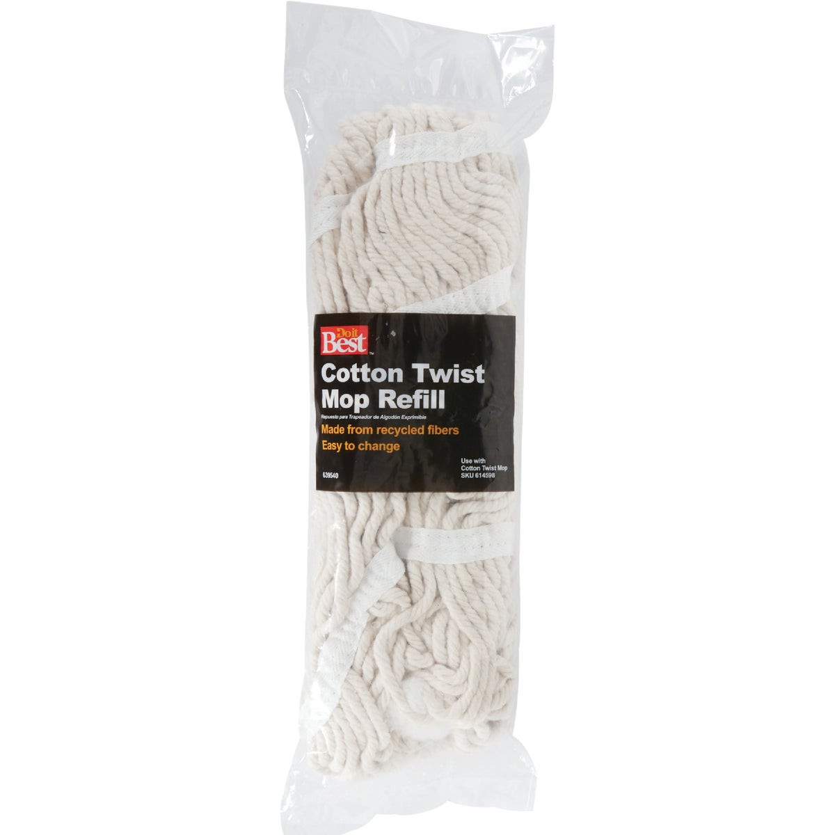 13 Inch Cotton Twist Mop Refill - Eco-friendly Cleaning Solution